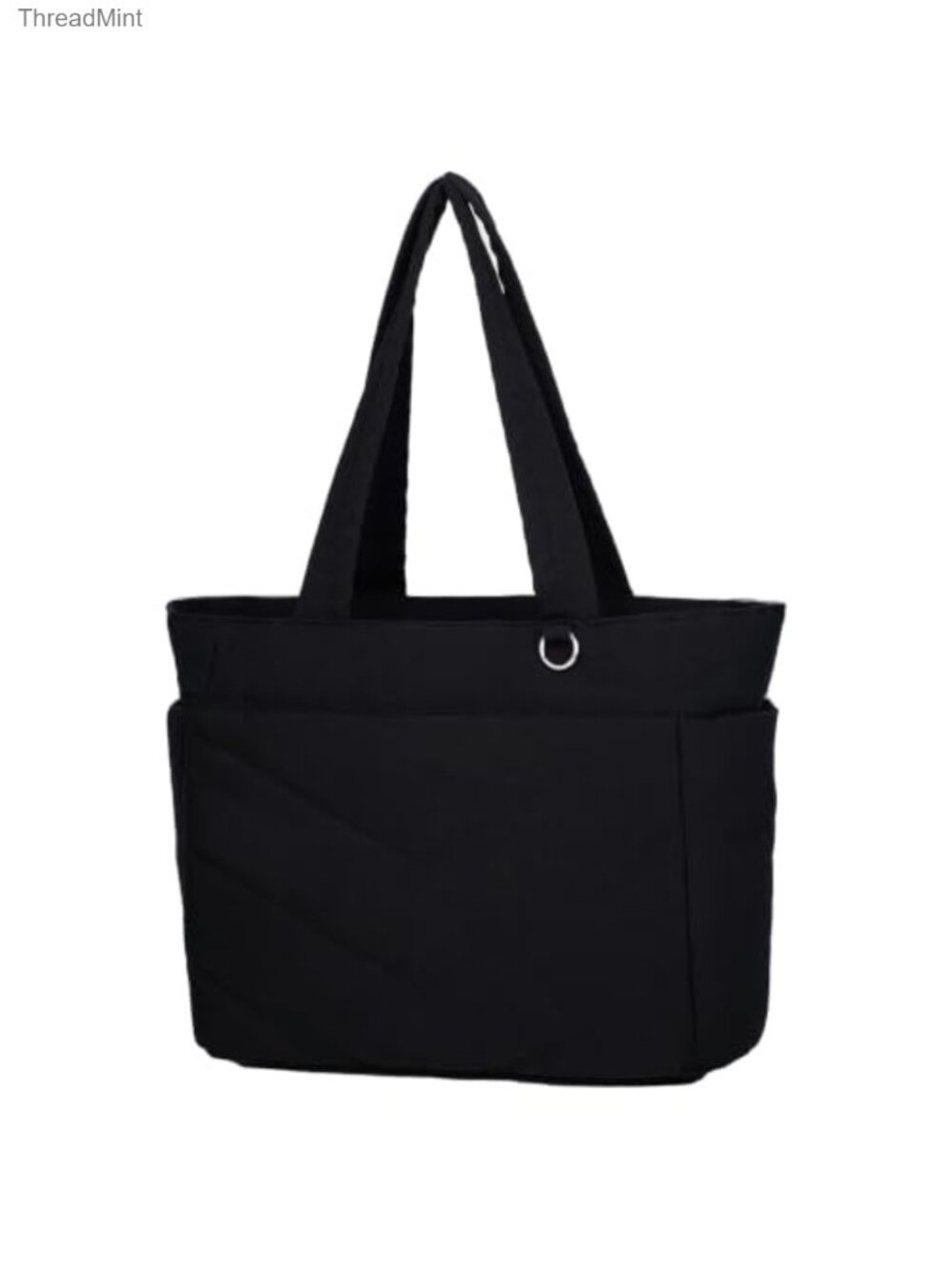 Lightweight Nylon Quilted Tote Bag Women's Multi-Compartment Handbag Work Travel